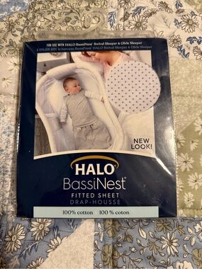 HALO BassiNest Fitted Sheet for Swivel Sleeper & Glide Sleeper New NIP